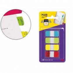 Banderitas Post-it ® separadoras Index rígidas dispensador 4 colores 15,8 x 38 mm
