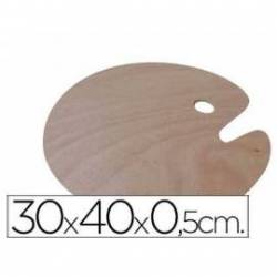 Paleta madera Artist ovalada tamaño 30x40x0,05 cm