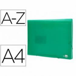 A4 Carpeta porta documentos color verde transparente Beautone 20964 