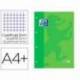 Recambio Cuaderno Oxford A4 - 80 Hojas Cuadriculadas 5x5 Mm, Color Verde, Encolado Y Tapa Rígida