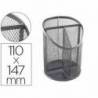 CUBILETE PORTALAPICES Q-CONNECT METAL REJILLA PLATA CON 3 COMPARTIMIENTOS DIAMETRO 110 ALTURA 147 MM