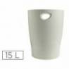 Papelera plastico Exacompta Ecoblack Gris de 15 litros