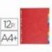 SEPARADORES EXACOMPTA CARTULINA BRILLO JUEGO DE 12 SEPARADORES DIN A4+ MULTITALADRO
