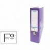 Archivador de palanca Elba Carton forrado PVC Folio Lomo de 80 mm color Violeta