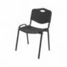 Silla PYC Robledo de PVC negro ergonomica y apilable