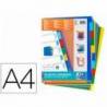 Separador Elba plastico DIN A4 11 taladros en colores surtidos