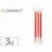 Recambio Boligrafo Q-Connect Retractil KF11059 Color Rojo Caja 3 unidades