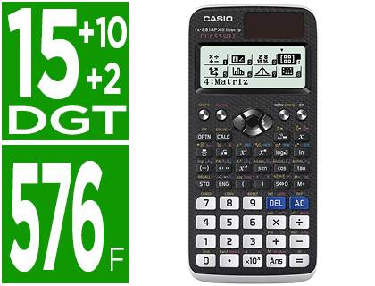 pesadilla Industrial alto Calculadora Cientifica Casio FX-991SPX II Classwiz con +15 +2 (155201)