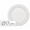Plato de fibra natural Nupik 17cm color blanco