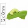 PORTARROLLO Q-CONNECT AUTOMATICO PLASTICO VERDE PARA CINTAS DE 12 Y 19 MM INCLUYE 2 CINTAS