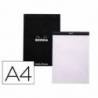Bloc de notas perforado Rhodia Din A4 liso Negro