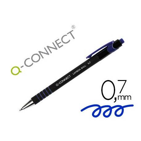 Boligrafo retractil Q-Connect Color Azul 0,7 mm