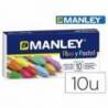 Lapices de Cera Manley Colores Surtidos fluor y pastel Caja de 10 colores