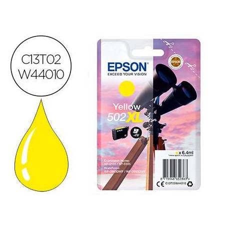 CARTUCHO INK-JET EPSON 502 XL COLOR AMARILLO C13T02W44010