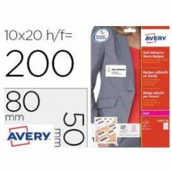 Etiqueta adhesiva Avery 80x50 mm Acetato de Seda removible láser caja de 100