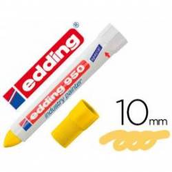 Rotulador Edding 950 permanente amarillo opaco punta gruesa y redonda de 10mm