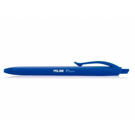 Bolígrafo retráctil milán P1 de color azul de 1 mm (154002