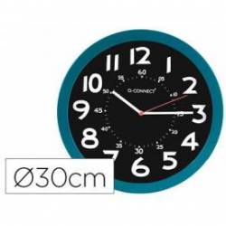 Reloj de pared de Q-Connect azul 30 cm