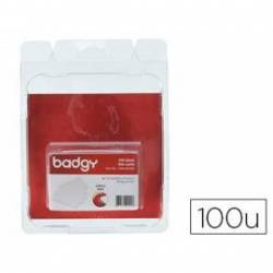 Tarjeta Badgy PVC 53,98x85,60 mm Grosor 0,50 mm Pack 100 unidades