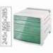 Modulo 4 cajones sobremesa Esselte color verde