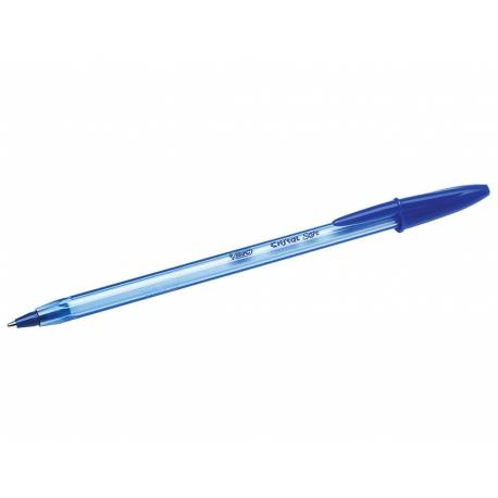 Boligrafo Bic Cristal soft azul punta de 1,2 (153770)