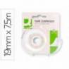 Cinta adhesiva invisible marca Q-Connect 7,5 mt x 19 mm con portarrollo en Blister
