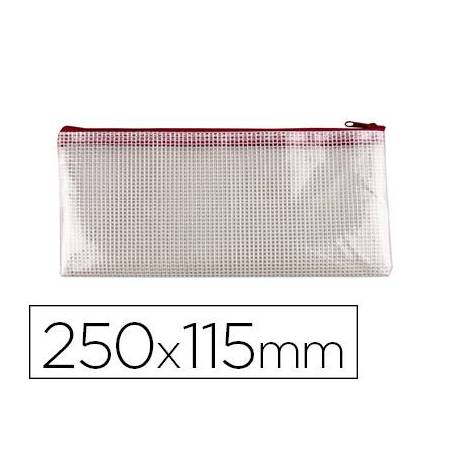 Bolsa multiusos 250x115 mm Q-Connect plastico impermeable y ultrarresistente color Roja