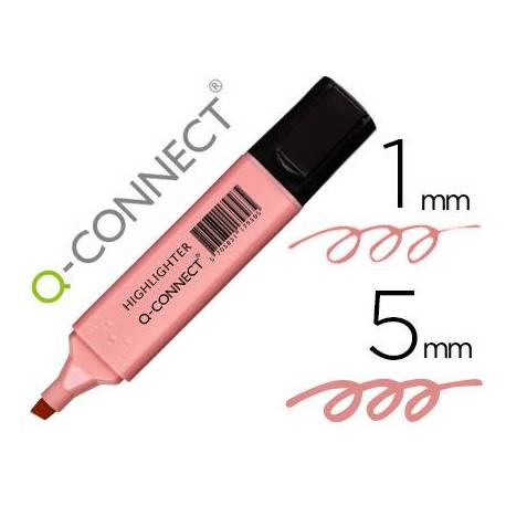 Rotulador Q-Connect Fluorescente Pastel Color Rosa