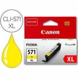 Cartucho Canon CLI-571XL Pixma amarillo 0334C001. 336 paginas