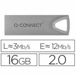 Memoria usb 16 Gb Q-CONNECT 2.0 Flash Premium Plateado