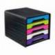 Fichero cajones CEP para 5 cajones color Multicolor/Negro Flashy