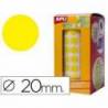 Gomets Apli circulares color amarillo 20mm
