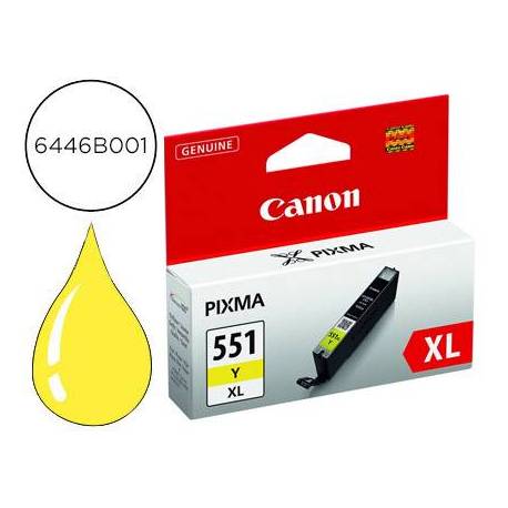 Cartucho Canon CLI-551XL Pixma amarillo 6446B001