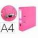 Archivador de palanca Liderpapel A4 color rosa lomo 75mm