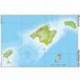 Mapa Mudo de Islas Baleares DIN A4 Físico Color