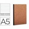 Libreta Clarefontaine color havana A5 tapa cartulina rayado horizontal 96 hojas