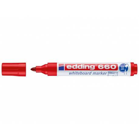 Rotulador para pizarra blanca Edding 660 rojo recargable (77356)