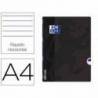 Libreta Escolar Oxford DIN A4 48 hojas Rayado horizontal Negro