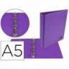 Carpeta 4 Anillas Liderpapel A5 Color Violeta 25 mm