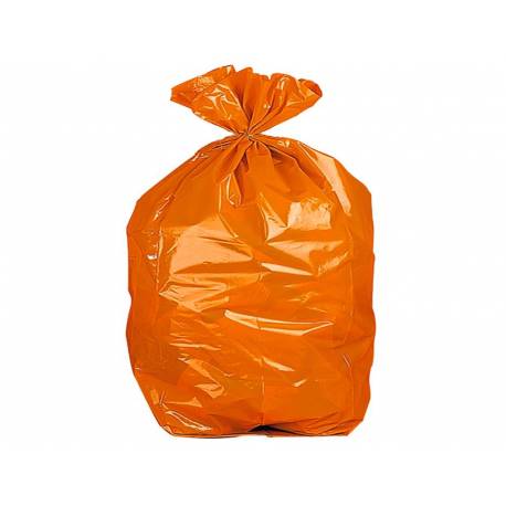 Bolsa basura naranja apox 55x60cm galga 120 rollo 15 unidades con