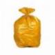 Bolsa basura amarilla aporx 55x60cm galga 120 rollo 15 unidades con cierre cierre facil