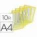 Funda portacatalogo Tarifold Din A4 color amarillo pack de 10