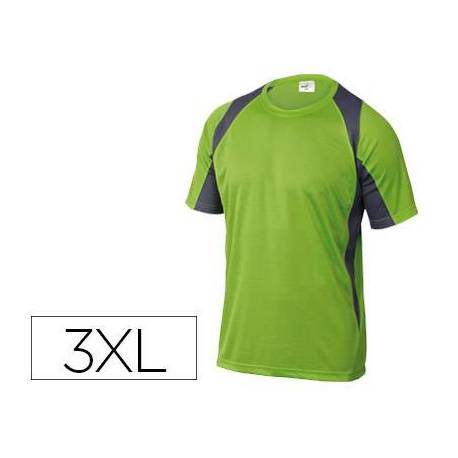 Camiseta manga corta DeltaPlus color verde talla 3XL