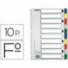 Separadores plastico Esselte Folio juego de 10 colores