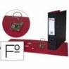 Archivador de palanca Pardo folio negro