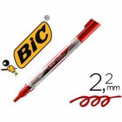 Rotulador Bic Velleda 2,2 mm color rojo para pizarra blanca