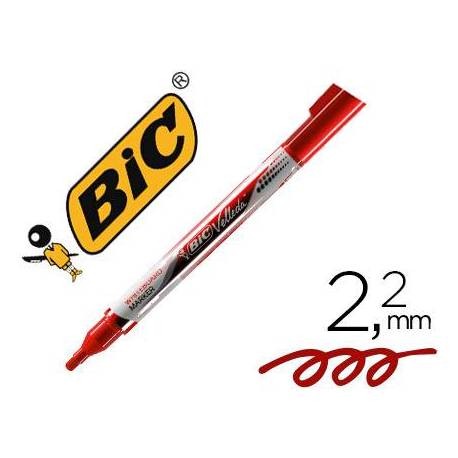 Rotulador Bic Velleda 2,2 mm color rojo para pizarra blanca