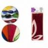 Papel celofan marca Liderpapel bolsa de 5 hojas naranja