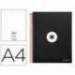 Bloc Antartik A4 Liso tapa Forrada 120 hojas 100g/m2 Negro 5 bandas color