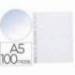 Funda multitaladro de plastico Q-Connect Din A5 100 micras cristal bolsa de 10